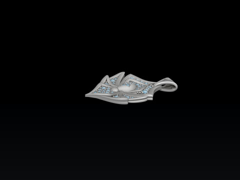 Minimalistic Spider With Gems Pendant 3D print model 3Dプリントモデル
