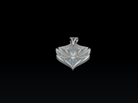 Minimalistic Spider With Gems Pendant 3D print model 3Dプリントモデル