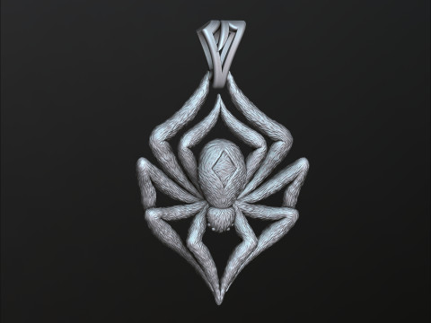 Spider Pendant 3D print model 3Dプリントモデル