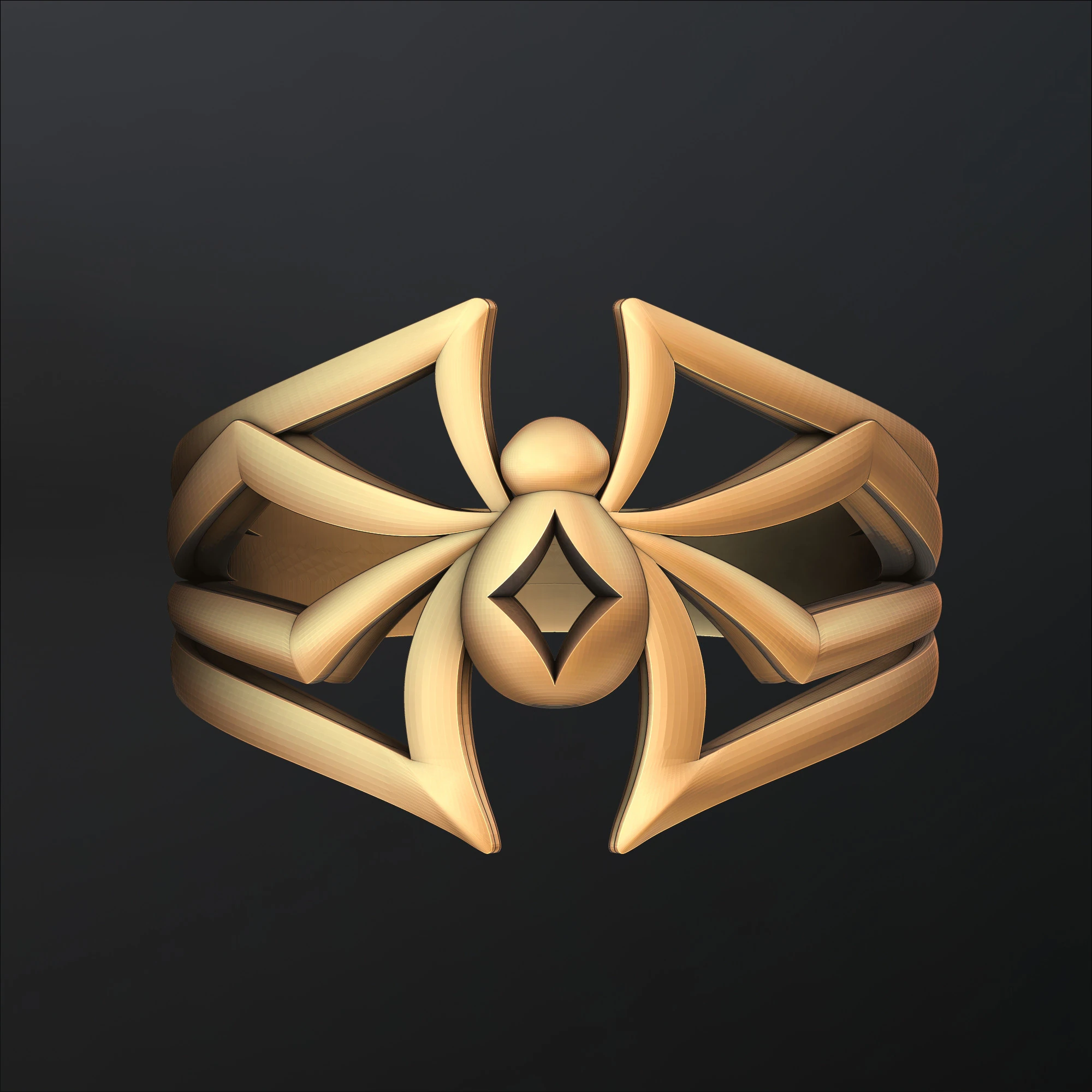 Minimalistic Spider Ring 3D print model 3D Print Model .c4d .max .obj .3ds .fbx .stl .blend 