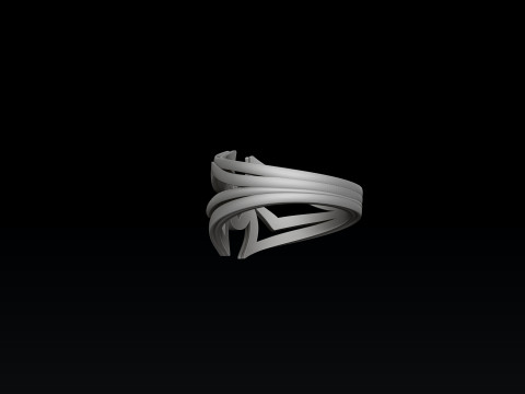 Minimalistic Spider Ring 3D print model 3Dプリントモデル