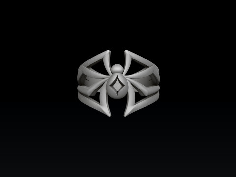 Minimalistic Spider Ring 3D print model 3Dプリントモデル