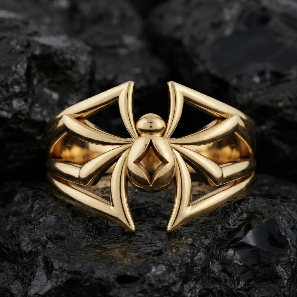 Minimalistic Spider Ring 3D print model 3D Print Model .c4d .max .obj .3ds .fbx .stl .blend