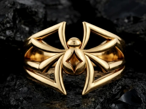 Minimalistic Spider Ring 3D print model 3D Print Model
