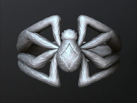 スパイダーリング 3D プリントモデル 3Dプリントモデル