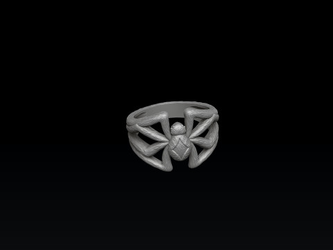 Spider Ring 3D print model 3Dプリントモデル