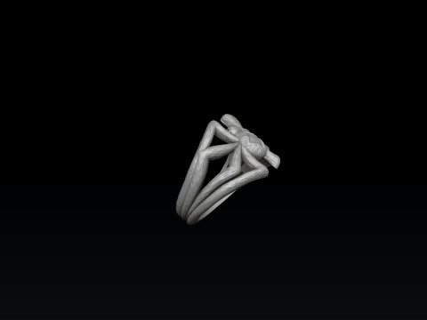 Spider Ring 3D print model 3Dプリントモデル