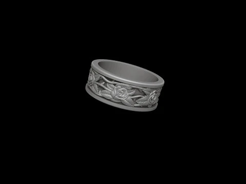 Rose Ring Pendant Set 3D print models 3D Print Model