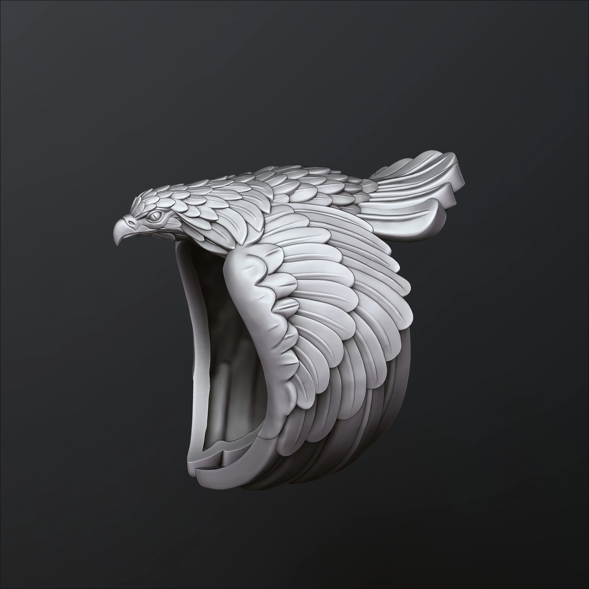 Eagle Ring 3D print model 3D Print Model .c4d .max .obj .3ds .fbx .stl .blend 