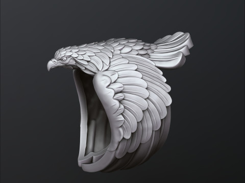 Eagle Ring 3D print model 3Dプリントモデル