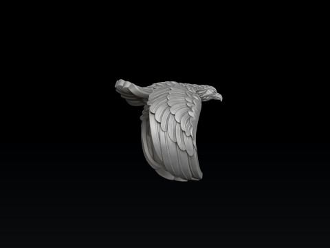 Eagle Ring 3D print model 3Dプリントモデル