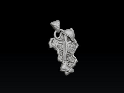 War And Peace Pendant 3D print model Modelo de Impressão 3D