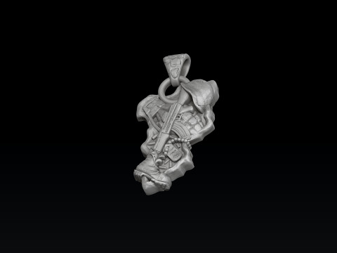 War And Peace Pendant 3D print model Modelo de Impressão 3D