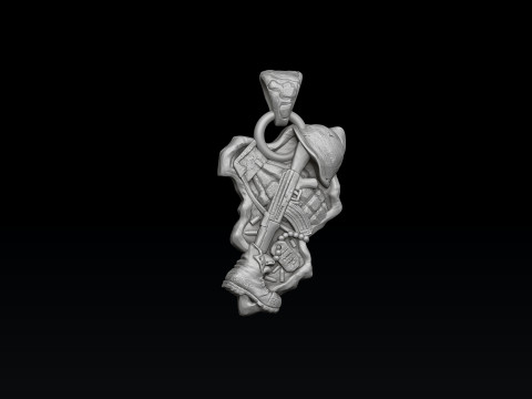 War And Peace Pendant 3D print model Modelo de Impressão 3D