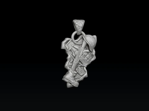 Modello di stampa 3D del ciondolo Guerra e pace Modello di stampa 3D