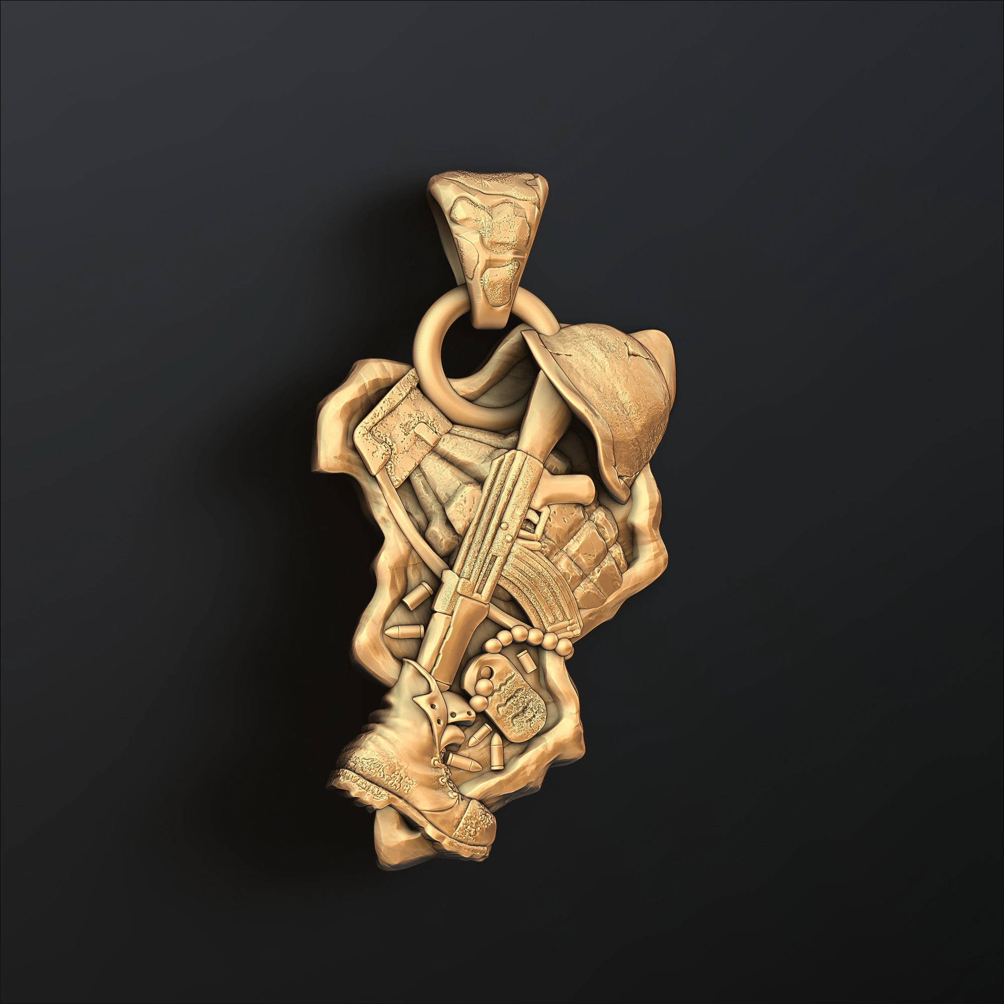 Modello di stampa 3D del ciondolo Guerra e pace Modello di stampa 3D .c4d .max .obj .3ds .fbx .stl .blend