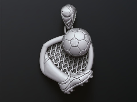 Football Pendant 3D print model 3Dプリントモデル
