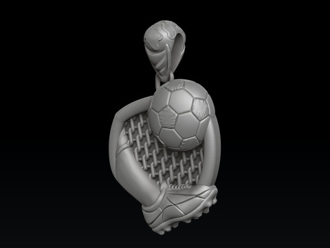 Football Pendant 3D print model 3Dプリントモデル