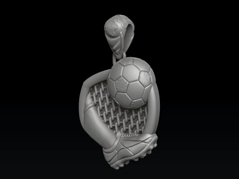 Football Pendant 3D print model 3D Print Model