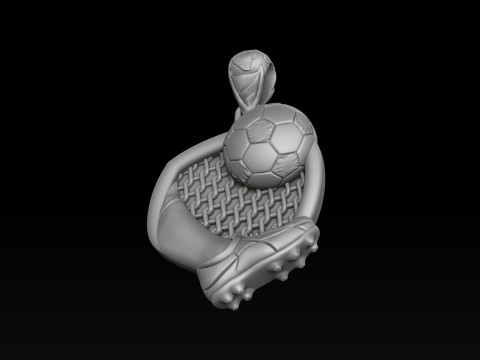 Football Pendant 3D print model 3Dプリントモデル