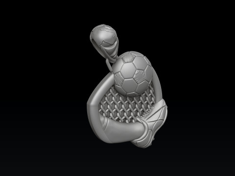 Football Pendant 3D print model 3Dプリントモデル