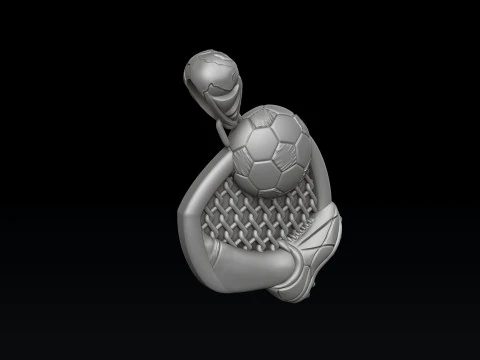 Football Pendant 3D print model 3D Print Model