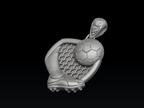 Football Pendant 3D print model 3Dプリントモデル