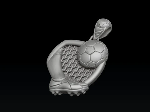 Football Pendant 3D print model 3D Print Model