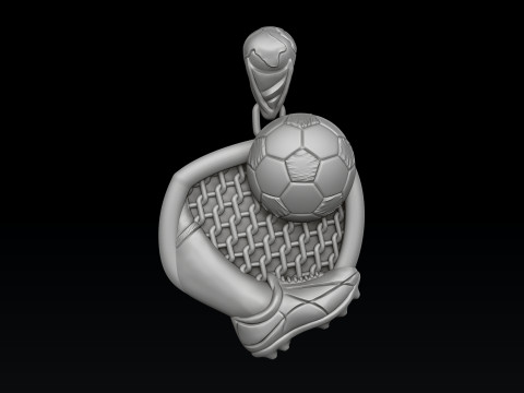 Football Pendant 3D print model 3Dプリントモデル