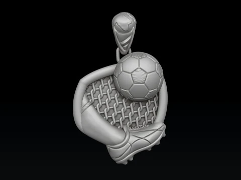 Football Pendant 3D print model 3D Print Model