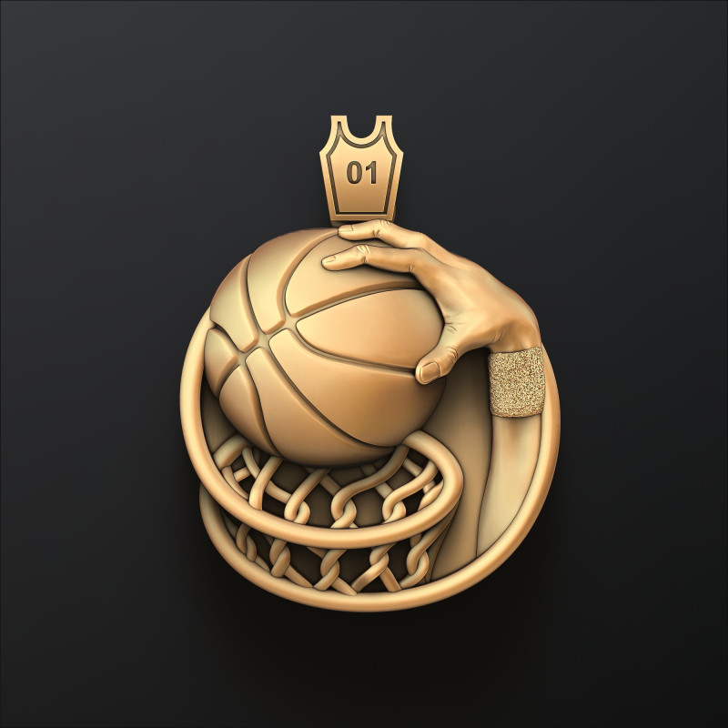 Basketball Pendant 3D print model 3D Baskı Modeli .c4d .max .obj .3ds .fbx .stl .blend