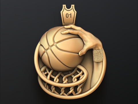 Basketball Pendant 3D print model 3Dプリントモデル