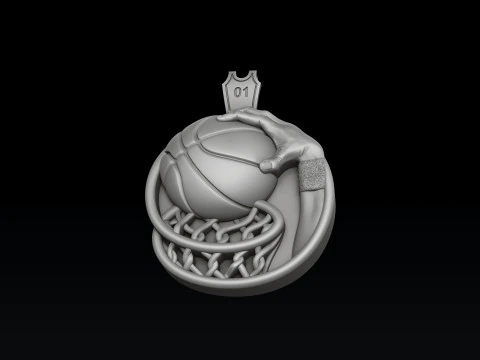 Basketball Pendant 3D print model 3D Print Model