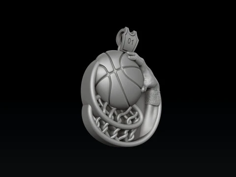 Basketball Pendant 3D print model 3D Print Model