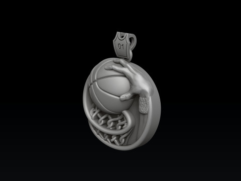Basketball Pendant 3D print model 3D Baskı Modeli