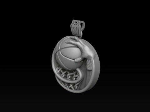 Basketball Pendant 3D print model 3D Print Model
