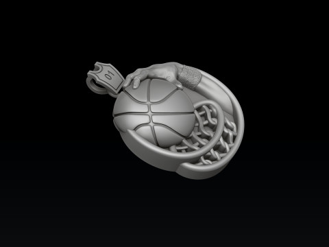Basketball Pendant 3D print model 3D Baskı Modeli