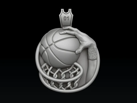 Basketball Pendant 3D print model 3D Print Model