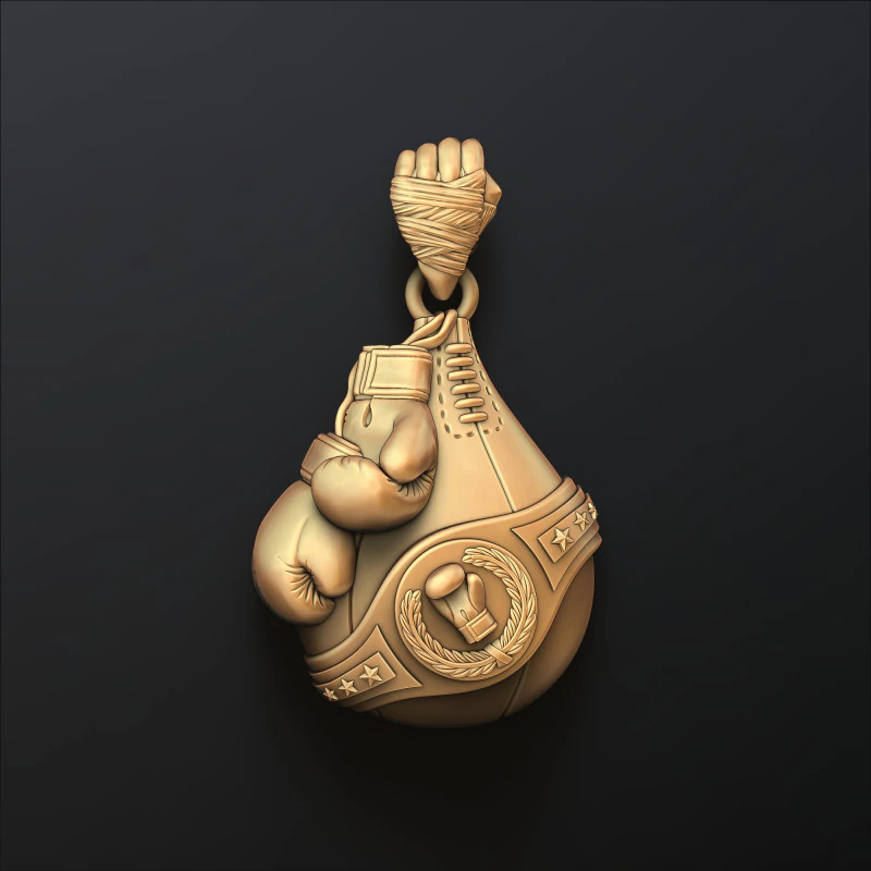 Boks Kolye 3D baskı modeli 3D Baskı Modeli .c4d .max .obj .3ds .fbx .stl .blend