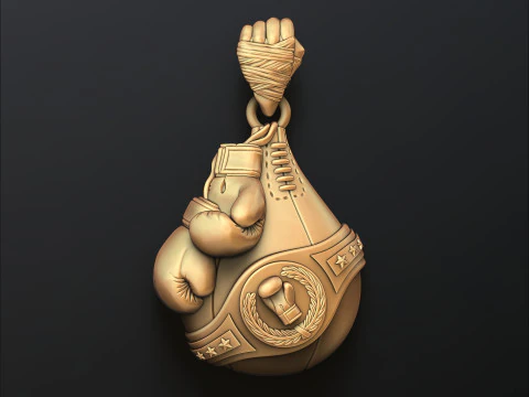 बॉक्सिंग पेंडेंट 3डी प्रिंट मॉडल 3D प्रिंट मॉडल