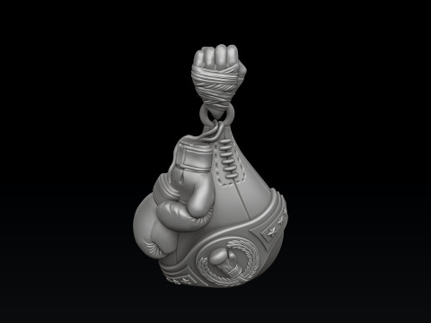Boxing Pendant 3D print model 3Dプリントモデル