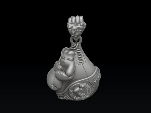 Boks Kolye 3D baskı modeli 3D Baskı Modeli