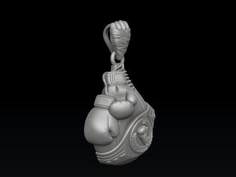 Boxing Pendant 3D print model 3Dプリントモデル