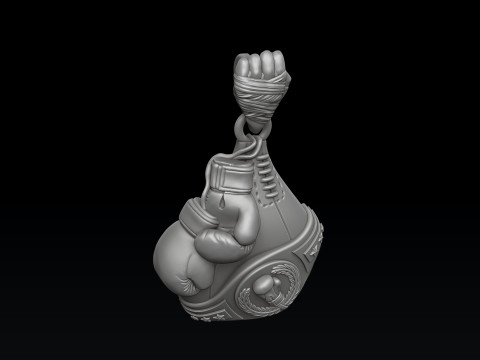 Boxing Pendant 3D print model 3Dプリントモデル