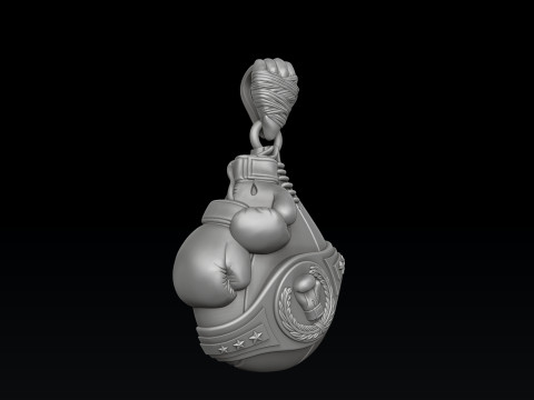 Boxing Pendant 3D print model 3Dプリントモデル