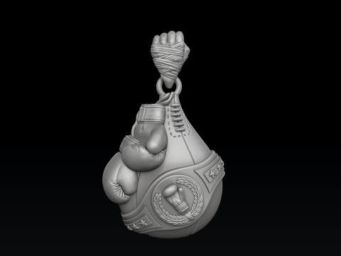 Boxing Pendant 3D print model 3Dプリントモデル
