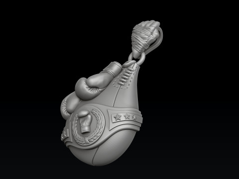 Boxing Pendant 3D print model 3Dプリントモデル
