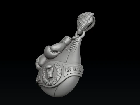 Boks Kolye 3D baskı modeli 3D Baskı Modeli