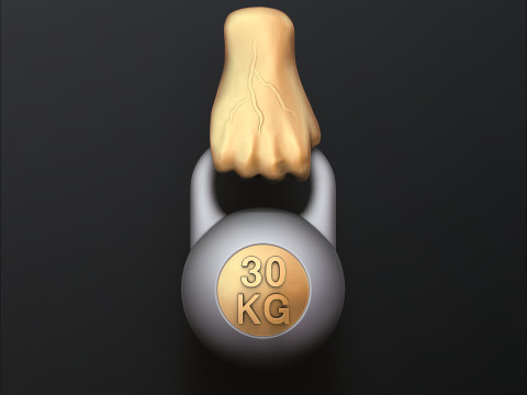 Kettlebell Pendant 3D print model 3Dプリントモデル