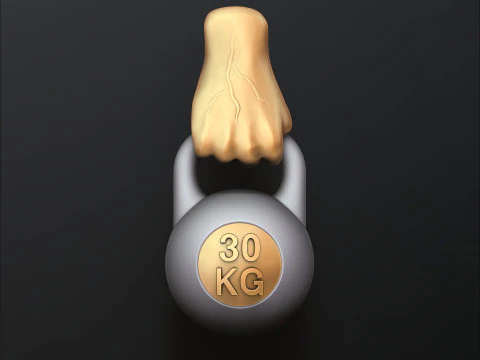 Modello di stampa 3D del pendente Kettlebell Modello di stampa 3D